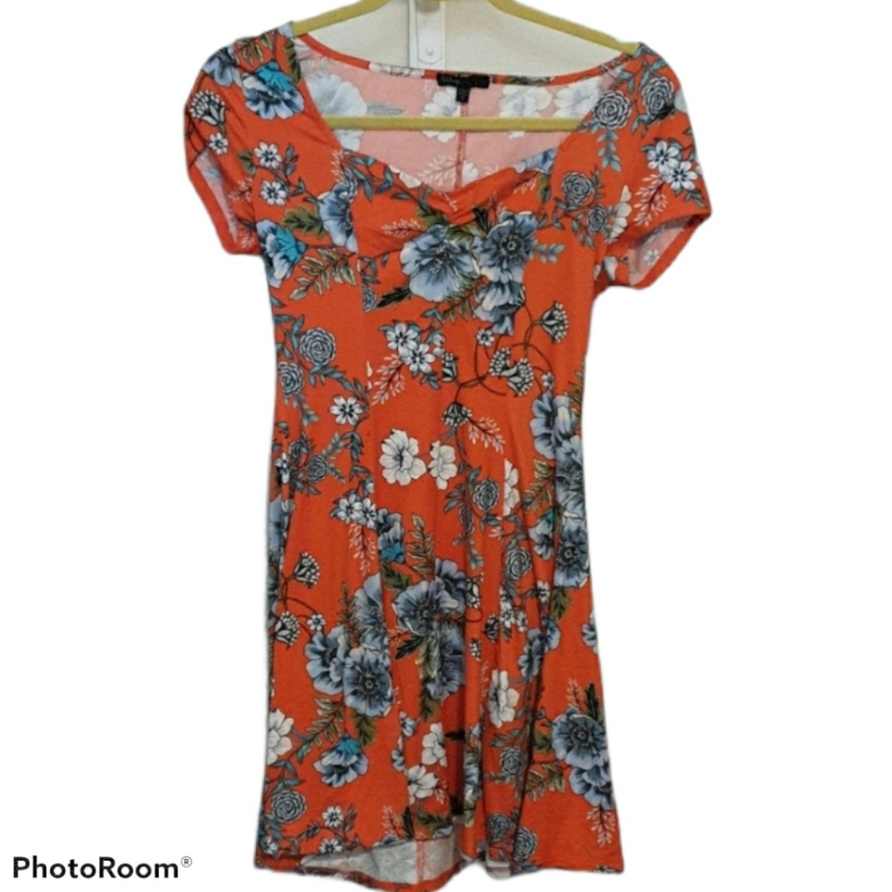 Bebop orange floral dress